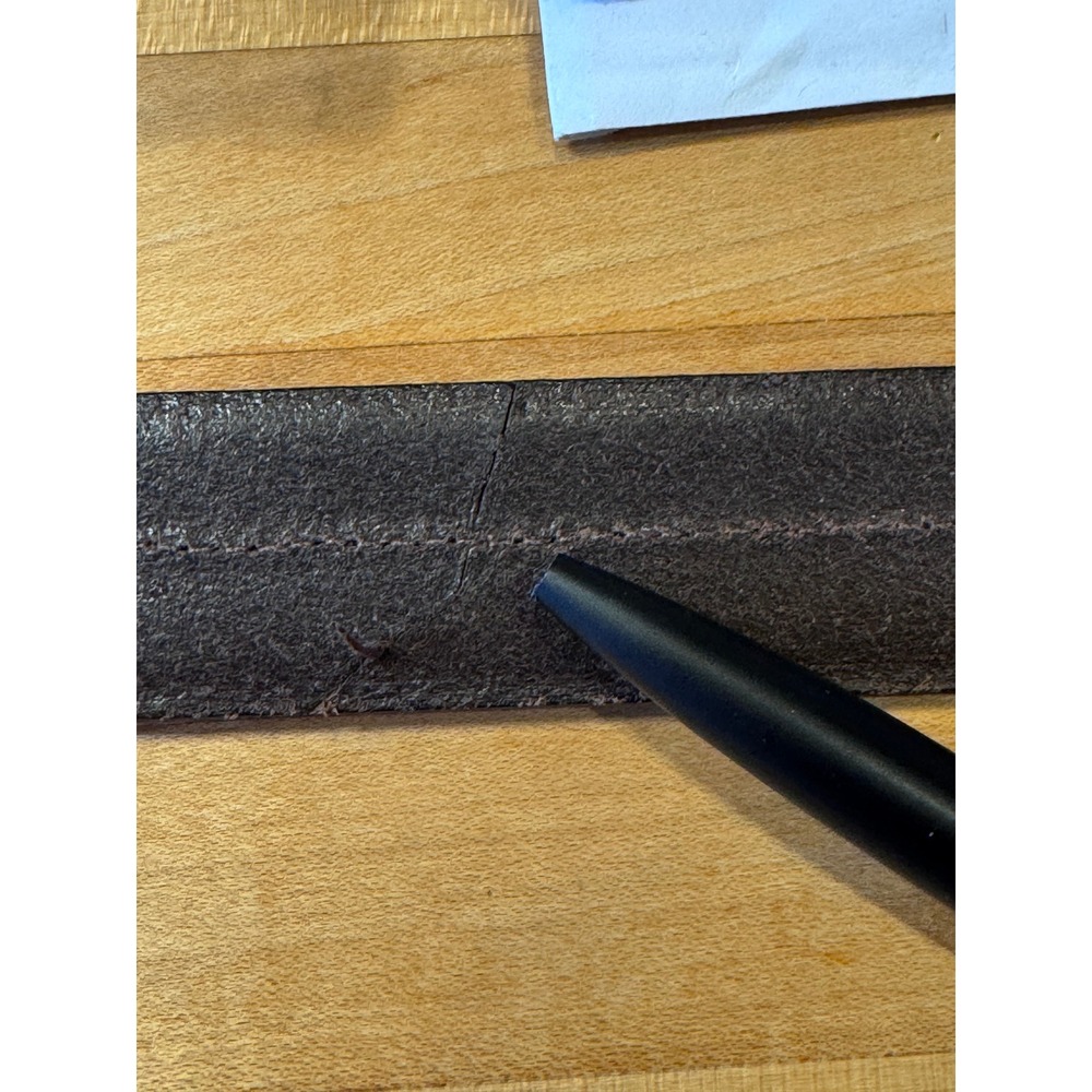 Coach 3720 Mens Dark Brown Leather Belt 80cm 32 Made in Italy Silver Buckle - Picture 4 of 9